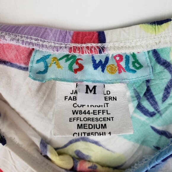 Jams World Efflorescent Skirt Asymmetrical Tie Hem Floral Pull On Size Medium - Picture 6 of 8